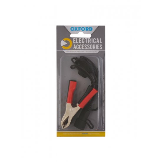 Oxford Crocodile Clips to USA/SAE Connector 0.5m Lead at JTS Biker Clothing